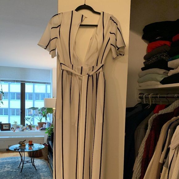 Socialite Striped Maxi Romper - Picture 3 of 4